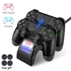 PRO SLIM Dual Wireless Controller Charger & Play Station 4